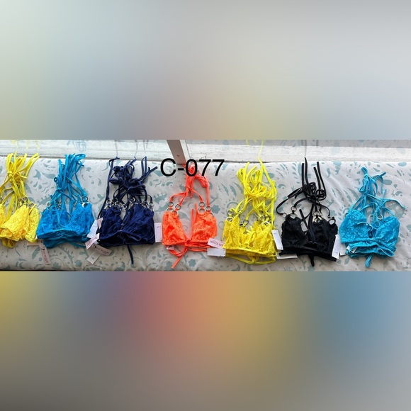 Just to Flirt Lace Tri-Top-LOTS OF COLORS! NWT Exotic Dancewear - Picture 3 of 4